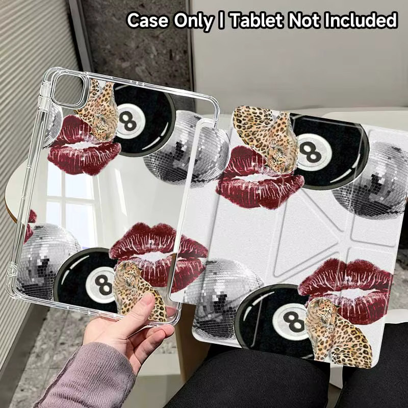 Y-Falt-Ständer Schutzhülle für Apple iPad 10./11. Generation, iPad 10.2, Mini 6/7, Air 7/6/5/4 mit transparenter Acryl-Rückwand in Transparent/Multicolor - Bild 5