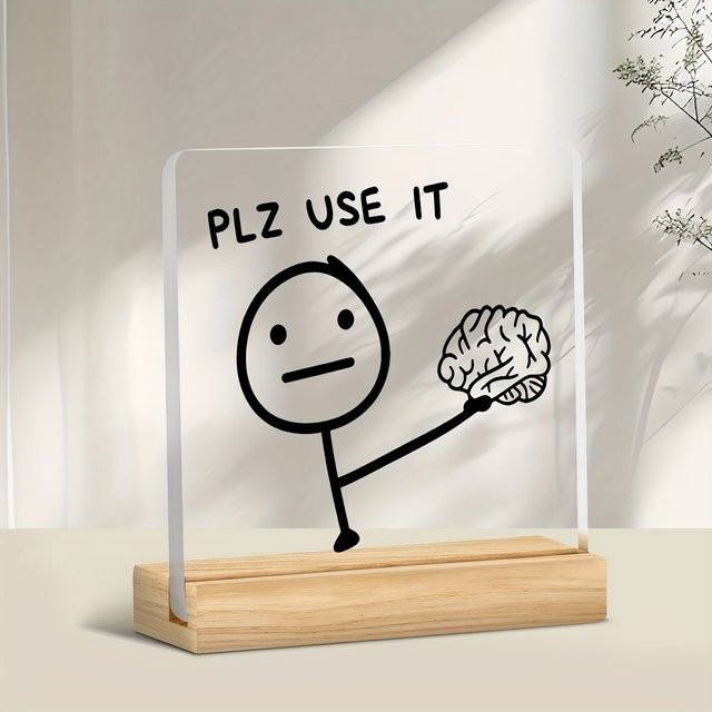 Schreibtisch-Schild Study Hard in Weiß, Motivierende Bürodekoration aus Kunststoff für Studenten und Programmierer - Bild 1