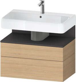 Duravit Waschtischunterschrank Qatego in Grau Matt mit 1 Schublade und Wandmontage, B/T/H: 79 x 47 x 59 cm - Bild 1