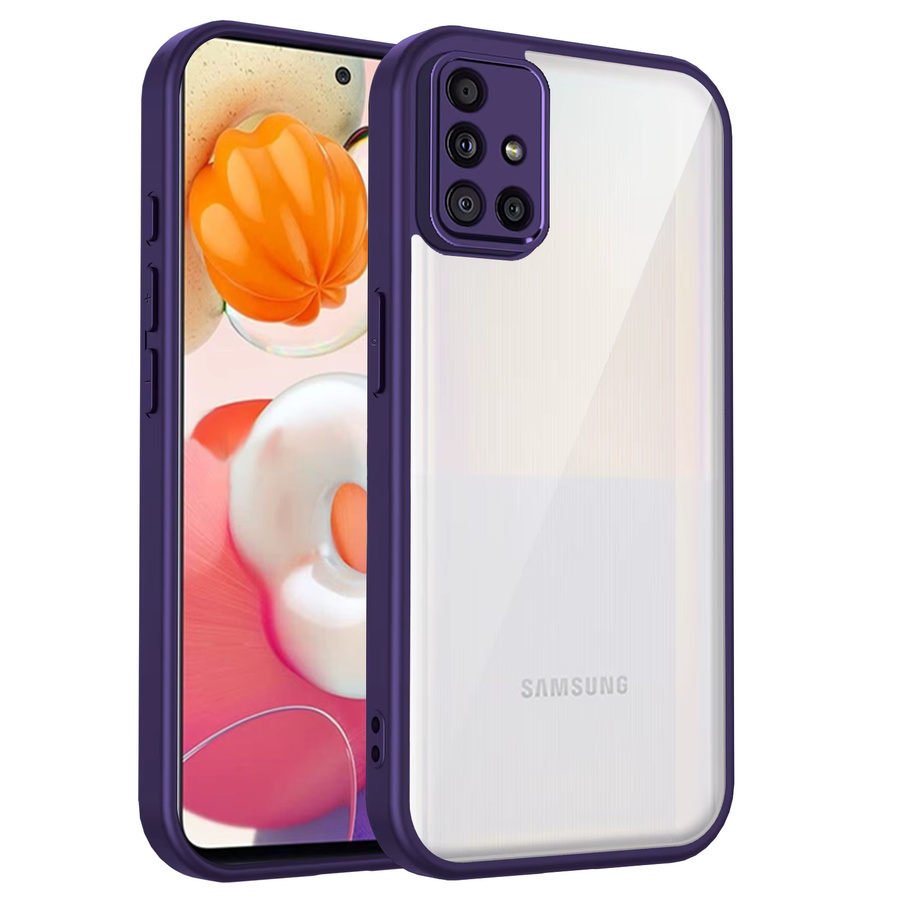 Samsung Galaxy M51 Handyhülle mit Air Cushion Technologie aus Silikon in Transparent und Blau - Bild 2