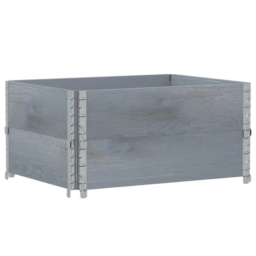 vidaXL Pflanzkiste aus Massivholz Kiefer in Grau, B/T/H: 80 x 60 x 41 cm - Bild 2