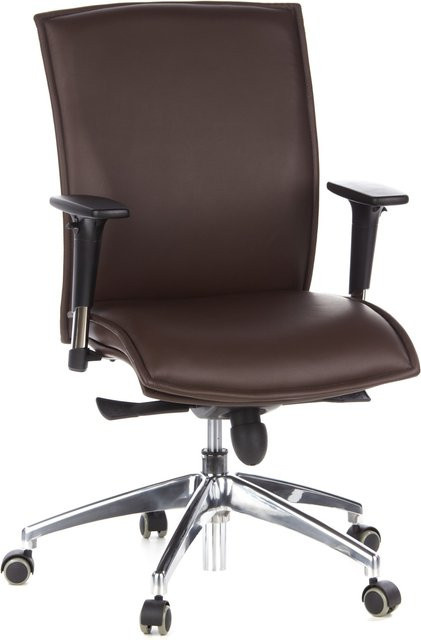 hjh OFFICE Luxus Chefsessel MURANO 10 in Braun aus Leder mit Armlehnen und Höhenverstellung - Bild 1