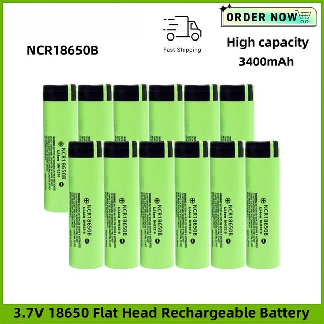 NDNNAS Lithium-Ionen-Akku NCR18650B 3,7V 3400mAh in Grün - Bild 1