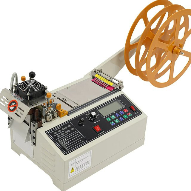 Automatische Gurtband-Schneidemaschine mit LCD-Bildschirm und Heiß- und Kaltbandschneider, 400W, Grau - Bild 1