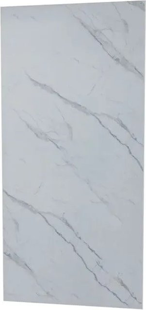Duschparadies Duschrückwand als Wandverkleidung aus Aluverbundplatte in Weißem Marmormuster, B: 120 cm, H: 210 cm, Dicke: 3 mm - Bild 1