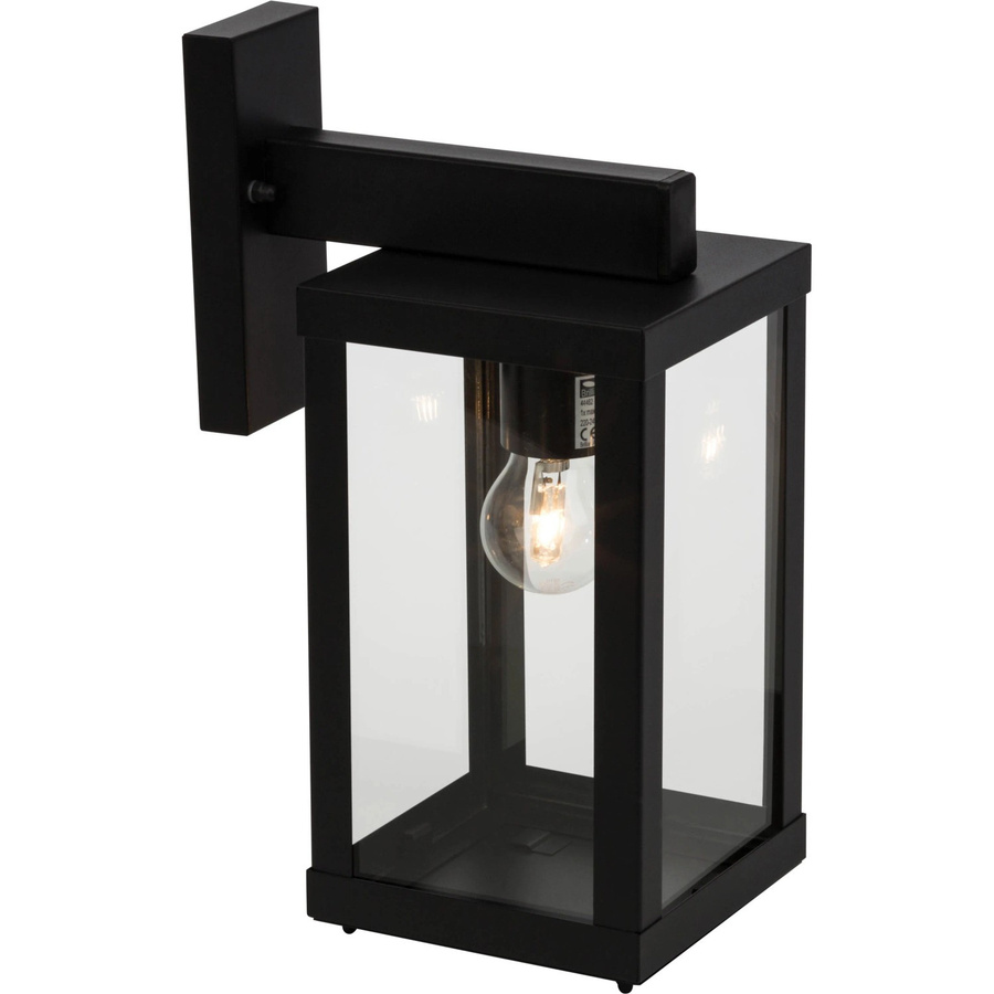 Brilliant Gaia Außenwandleuchte im Vintage-Stil aus Metall und Glas, Schwarz, IP44, E27, H x B x T: 30 x 26 x 26 cm - Bild 2