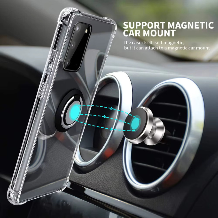 Stoßfeste Silikon Schutzhülle mit magnetischem Ring für ZTE Nubia Red Magic 11 Pro Plus in Transparent oder Schwarz - Bild 3