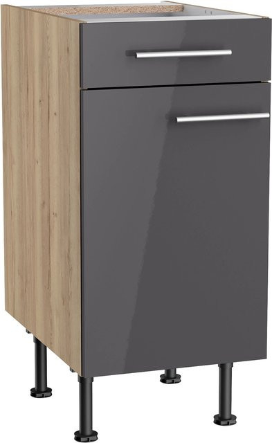 Optifit Küchen-Unterschrank Jonte in Anthrazit-Wildeiche, B/T/H: 40 x 58,4 x 87 cm - Bild 1