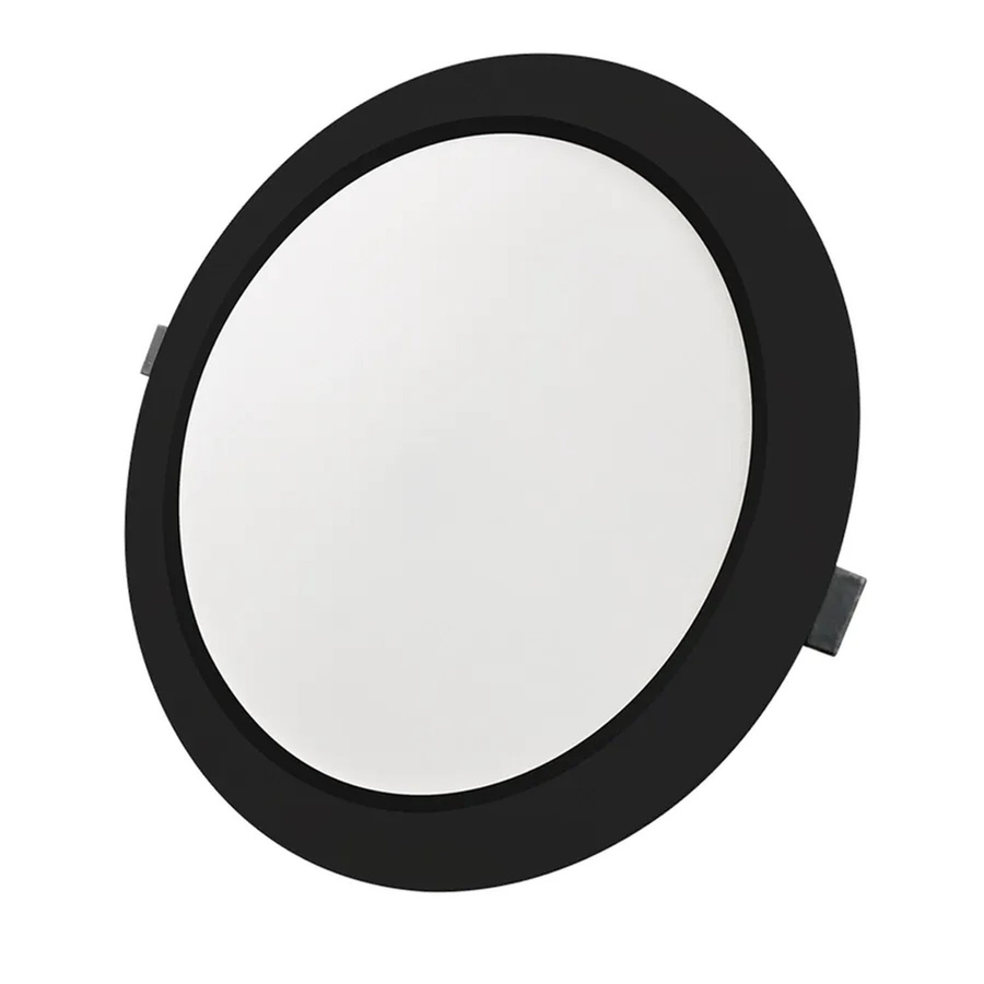 LUXULA LED Einbauleuchte Schwarz Rund, 12W, 1200lm, IP44, CCT einstellbar, Durchmesser: 17,3 cm, Höhe: 2,6 cm - Bild 2