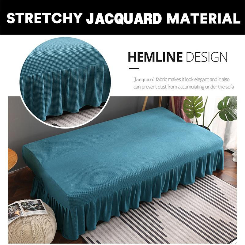 Lellen Armloser Sofa-Bettbezug aus Polarfleece-Stoff in Grau, dehnbar und wasserabweisend, Größe L (190-225 cm) - Bild 5