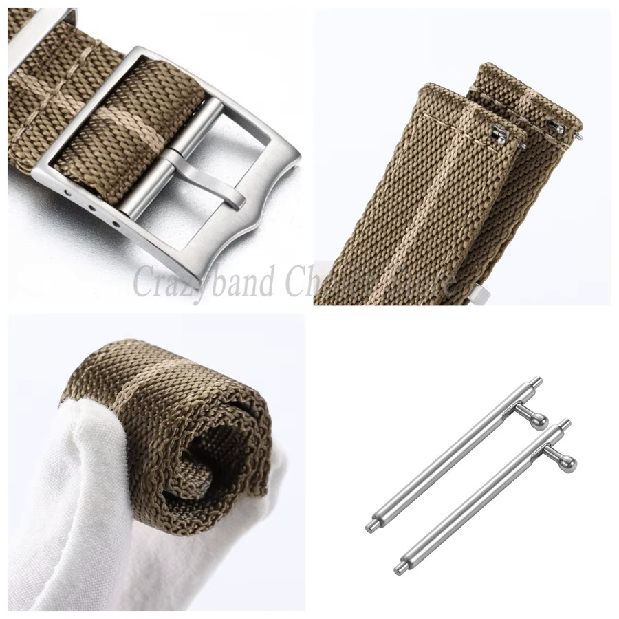 crazyband Uhrenarmband Nylon, gestreift, Textil, Herren, Damen - Bild 1