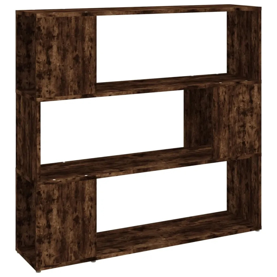 vidaXL Bücherregal und Raumteiler in Räuchereiche, B/T/H: 100 x 24 x 94 cm - Bild 2