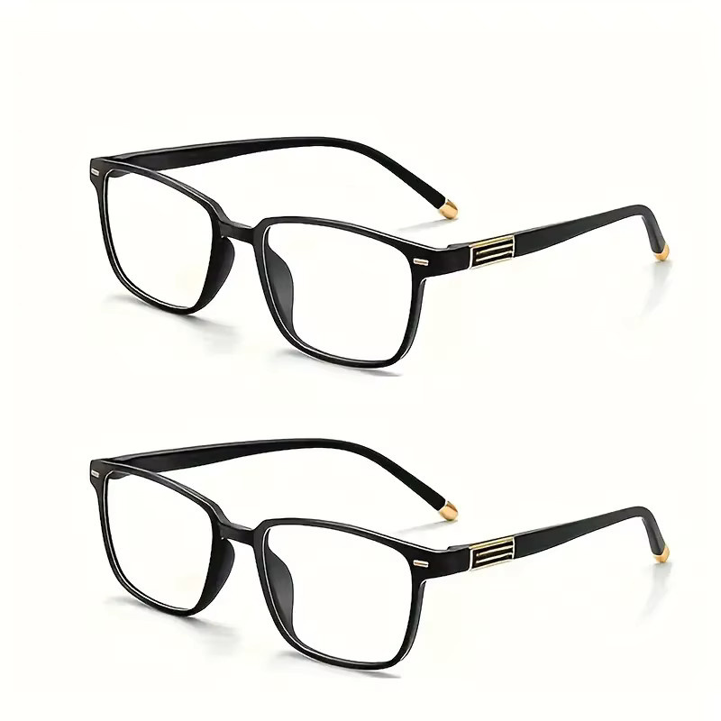 ZXWLYXGX Lesebrille, quadratisch, Vollrand, Kunststoff, blau, Unisex - Bild 2