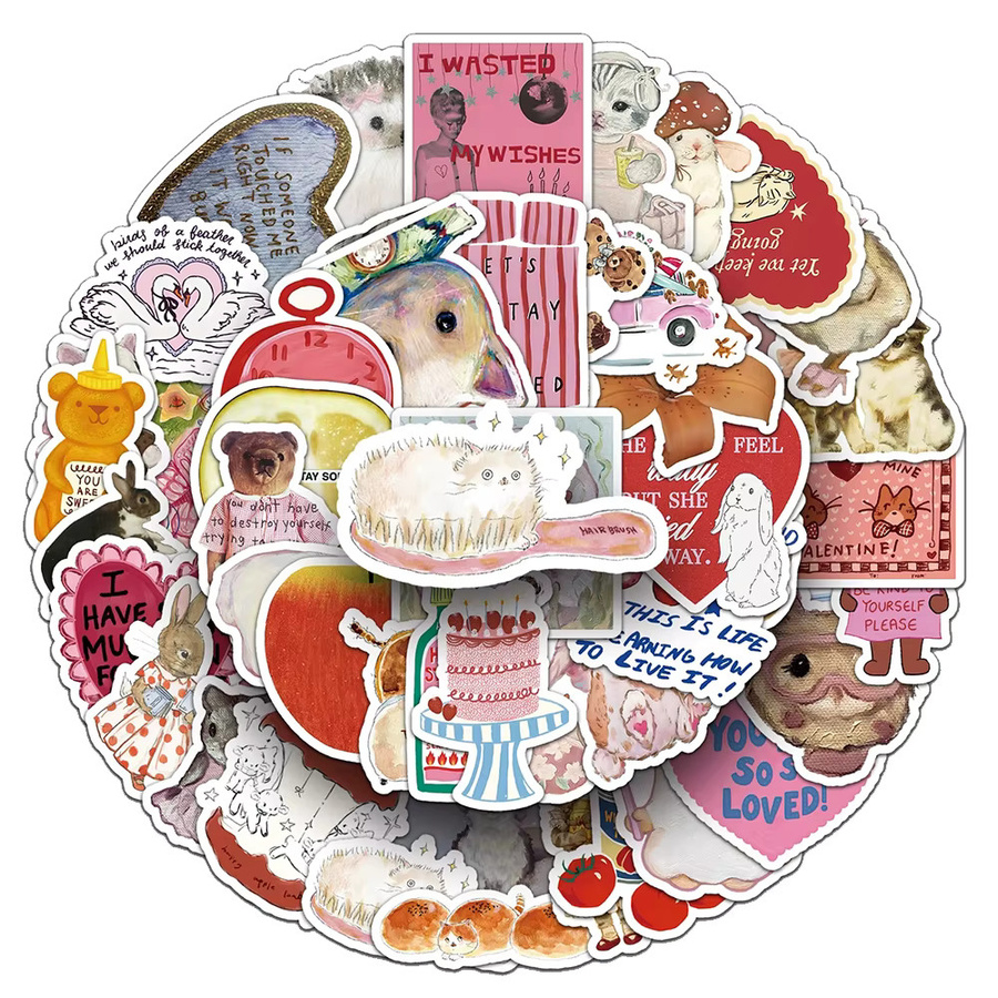 Charile Retro Tier Muster Aufkleber Set in Multicolor für Scrapbooking und DIY Deko - Bild 2