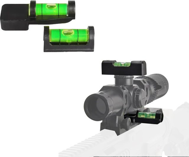 Magnetische Wasserwaage für Jagdfernrohre in Grün und Schwarz - Bild 1