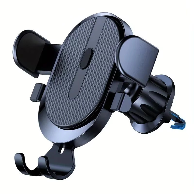 360 Grad rotierender Auto-Telefonhalter für Lüftungsschlitze mit Haken-Clip und rutschfestem Griff in Schwarz für iPhone, Samsung und GPS - Bild 4