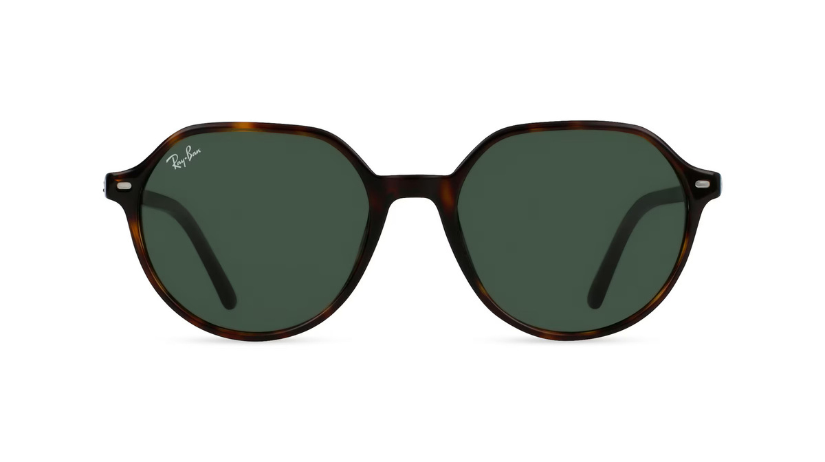Ray-Ban RB 2195 Thalia Sonnenbrille, Vollrand, Quadratisch, Acetat, Unisex, braun, grün - Bild 1