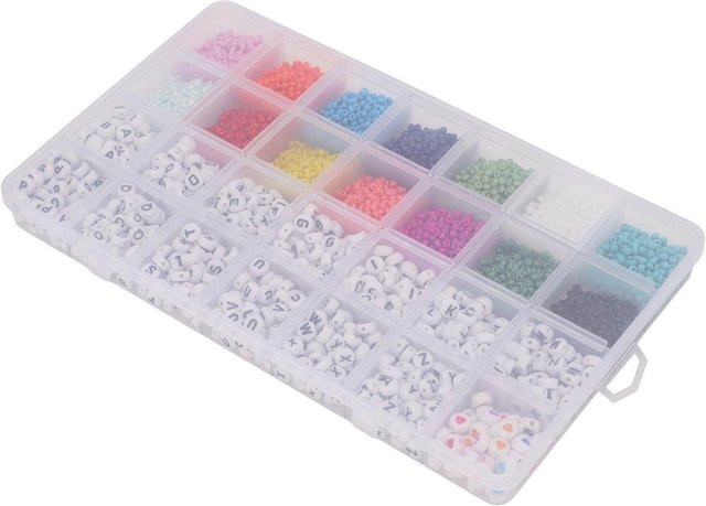 GoolRC Buchstabenperlen mit Aufbewahrungsbox, Kunststoff, Grau - Bild 1