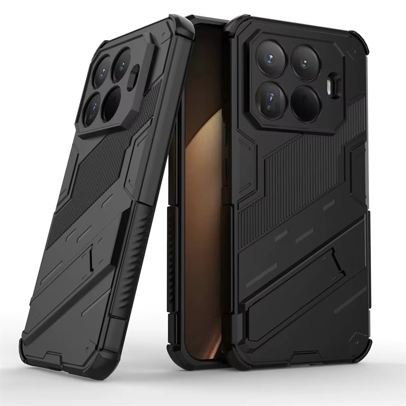 Xiaomi Schutzhülle im Punk Stil für Xiaomi 17 Pro Max, Xiaomi Mi 15T Pro und Xiaomi 15T in Schwarz - Bild 4