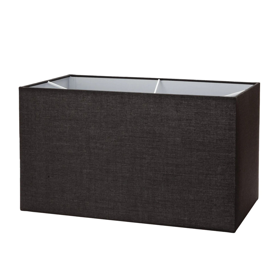 Orion Lightstyle Lampenschirm Rechteckig aus Stoff in Schwarz, B: 40 cm, T: 22 cm, H: 23 cm - Bild 2