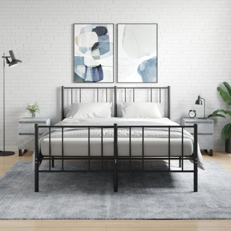 Set aus 2 Nachttischen von Vidaxl in Grau aus Holzwerkstoff, B/T/H: 40 x 35 x 50 cm - Bild 1