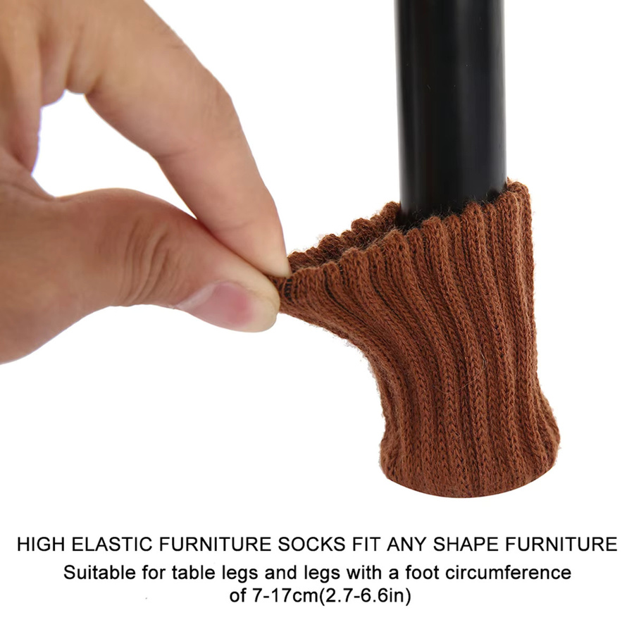 24 Stück Willstar Stuhlbeinabdeckungen in Schwarz, elastische Stuhlsocken als rutschfeste und geräuschreduzierende Bodenschoner für deine Möbel - Bild 2