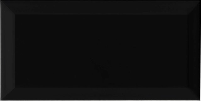 Wandfliese Metro United Tile und Mosaic Schwarz glänzend glasiert B: 10 cm, H: 20 cm - Bild 1