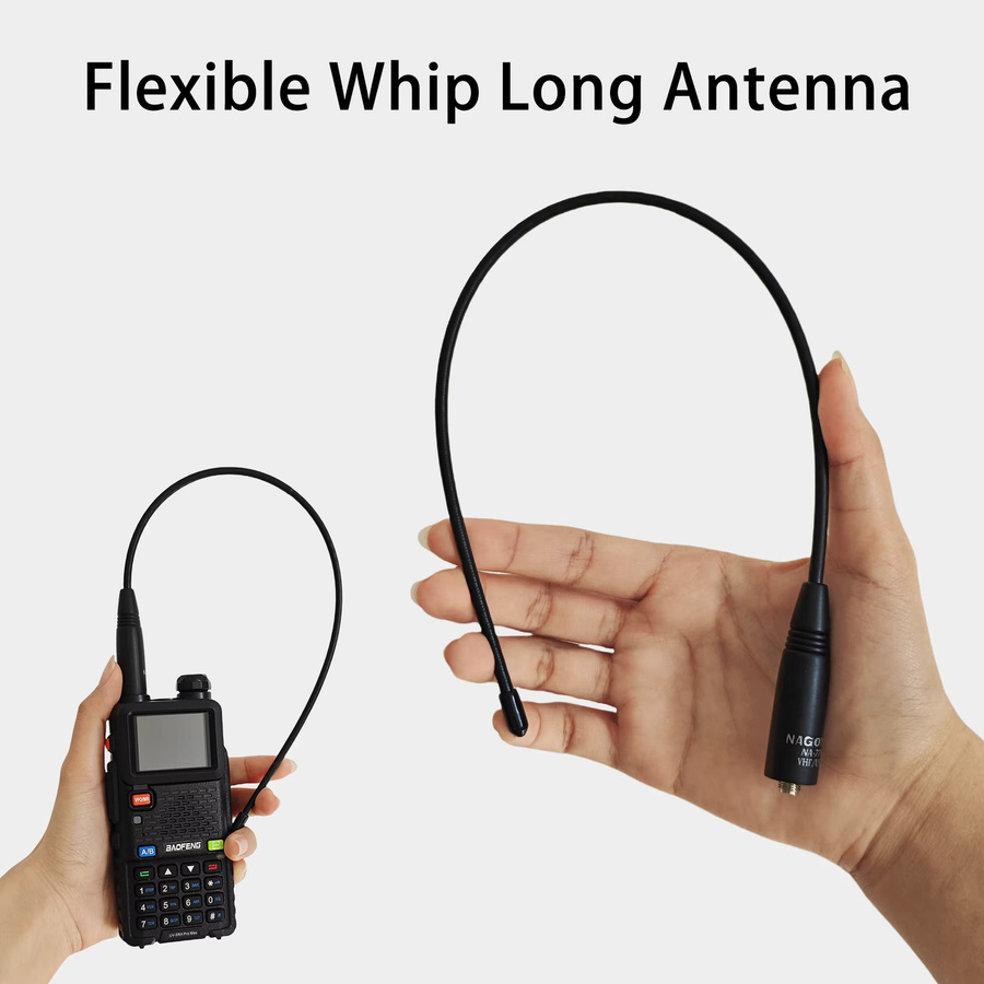 Nagoya NA771 Peitschenantenne VHF UHF mit SMA-Buchse in Schwarz für Baofeng UV-5R UV25 UV-32 Walkie Talkie und Funkgeräte - Bild 3