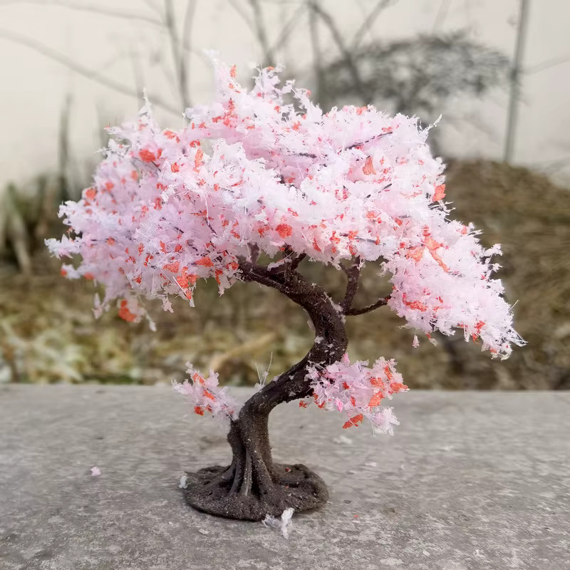 FunTrying Modell-Kirschbaum, Rosa Blütenbaum, 10/15cm, Metall - Bild 2