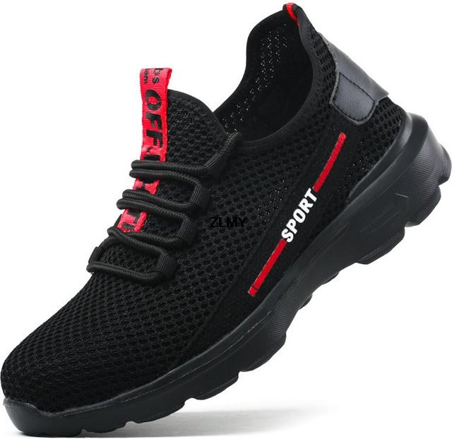 Shoekeeper Sicherheitsschuhe für Herren in Schwarz, atmungsaktive Arbeitssneaker mit Composite-Zehenschutz, Größe 45 - Bild 1