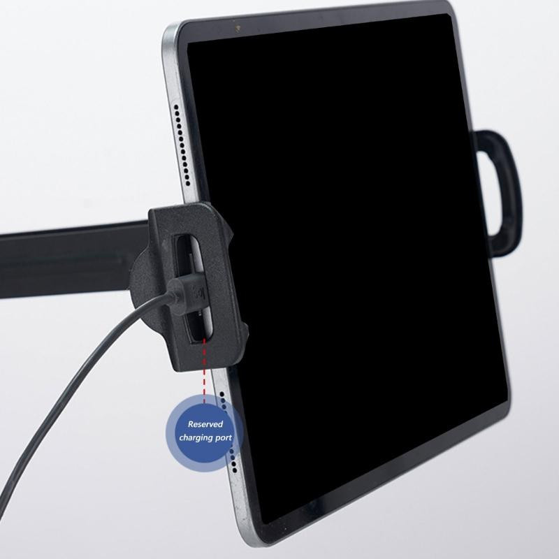 Wonderlands Wandmontierter Handyhalter aus Kohlenstoffstahl in Schwarz mit einstellbarem klappbarem Arm und Rotationsdämpfung für Smartphones und Tablets - Bild 5