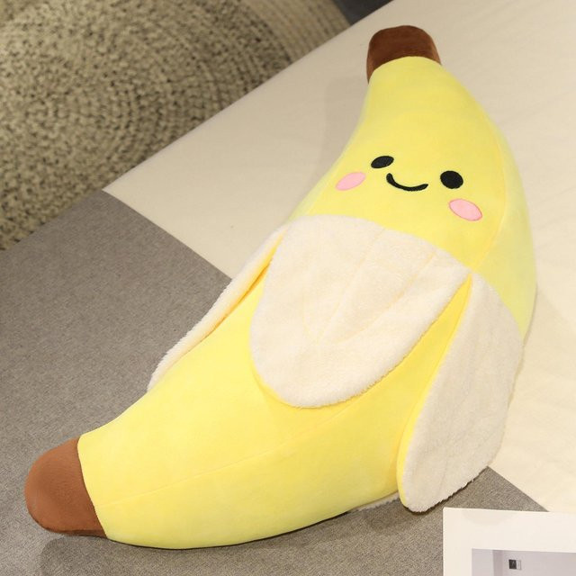 Yiran toy Kawaii Bananen Plüschkissen, Stofftier, 45cm - Bild 1