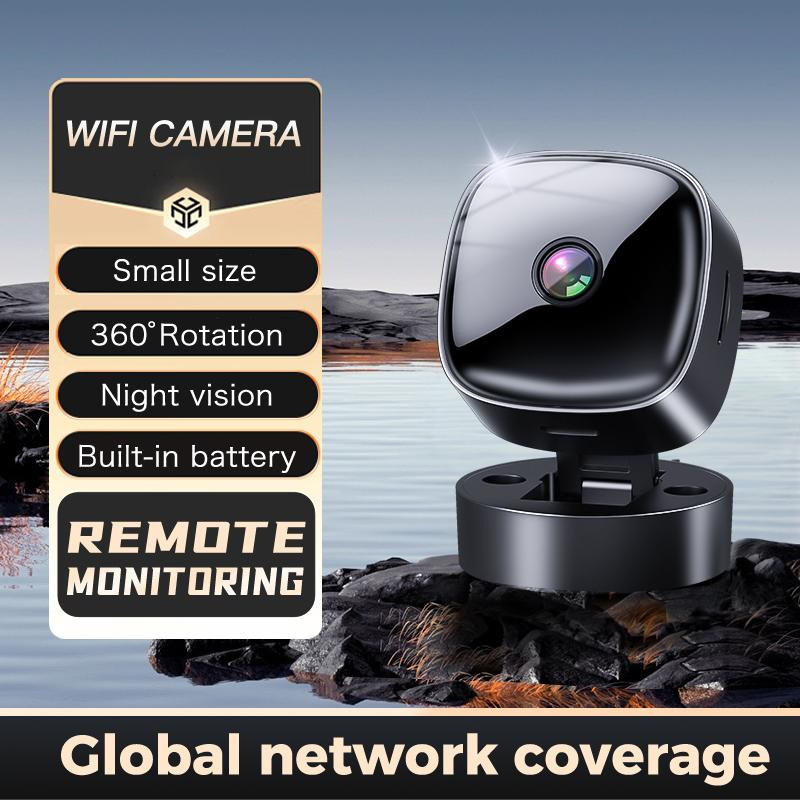Meiteai-All Mini WiFi Smart Überwachungskamera in Schwarz mit HD 1080P, 360 Grad Drehbarkeit und 32G Speicherkarte - Bild 8