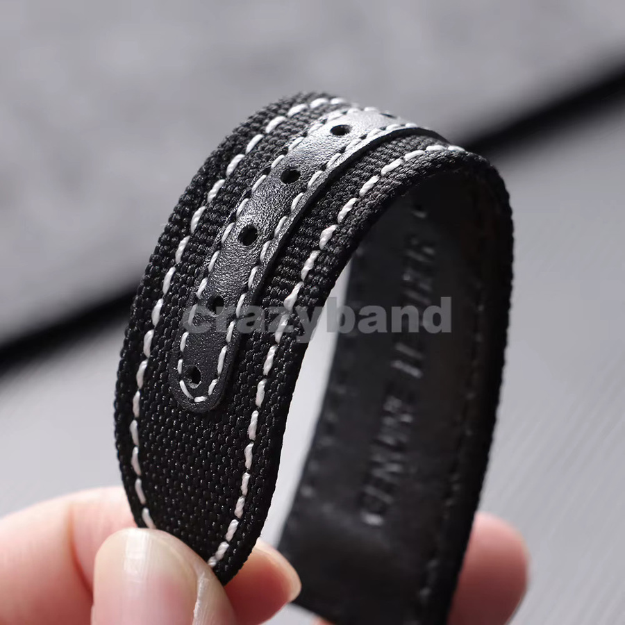 crazyband Uhrenarmband Textil/NATO, Schwarz, Unisex, 20 mm, 22 mm - Bild 3