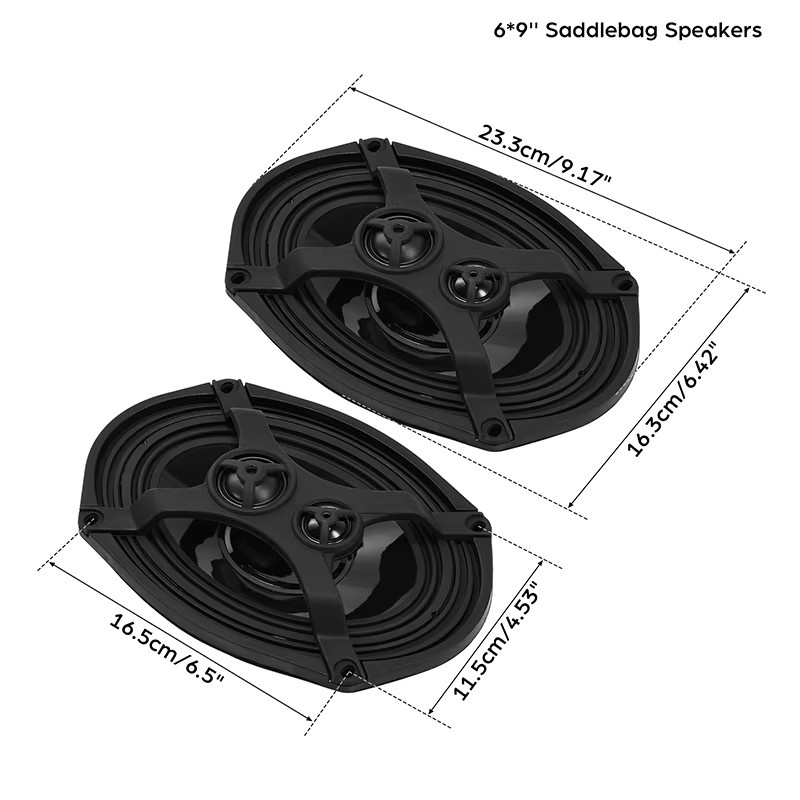 TCMT Motorrad Satteltaschen-Lautsprecher 6x9 Zoll für Harley Touring Street Glide Road Glide 2014-2026 in Schwarz - Bild 3