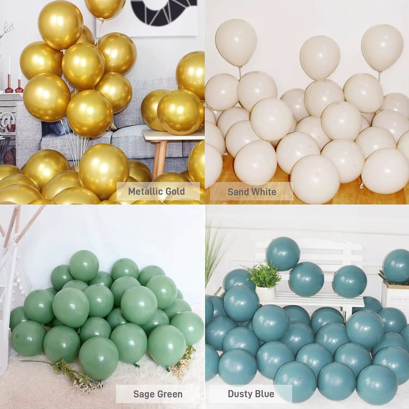 157-teiliges Latex-Ballon-Set in Blau, Grün und Weiß für deine Geburtstags-, Hochzeits- oder Valentinstags-Dekoration - Bild 2