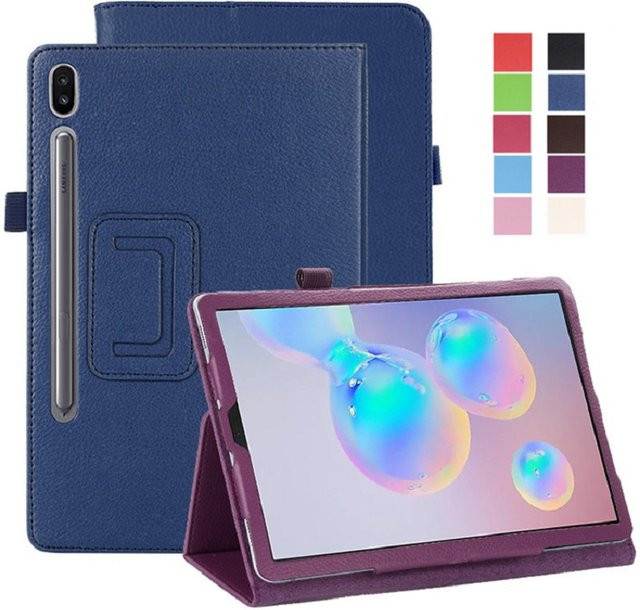 Flip Fall Schutzhülle aus PU Leder für Samsung Galaxy Tab A9 Plus, A8, A7 Lite und Tab S-Serie in Lila - Bild 1