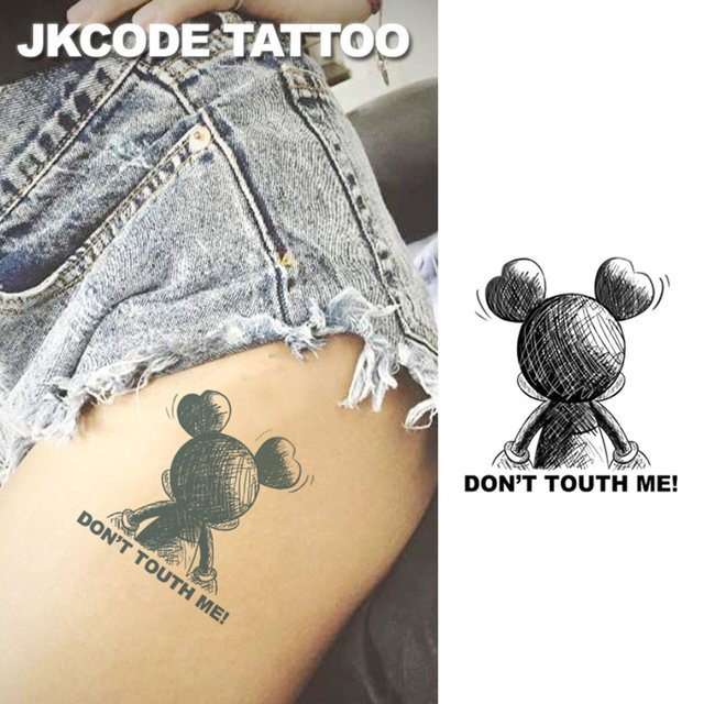 JKCODE TATTOO Temporärer Kräutertattoo-Aufkleber, Cartoon-Stil, wasserfest - Bild 1