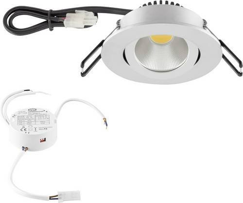 EVN PC20D91527 LED-Einbauleuchte in Chrom und Weiß, rund, 8.4W - Bild 1
