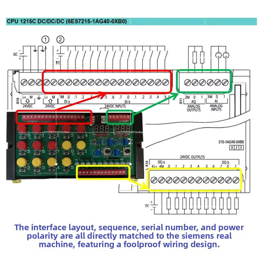 Debugging-Simulationsboard für Siemens S7-1200 PLC/CPU 1211C 1212C 1214C 1215C in Multicolour - Bild 3