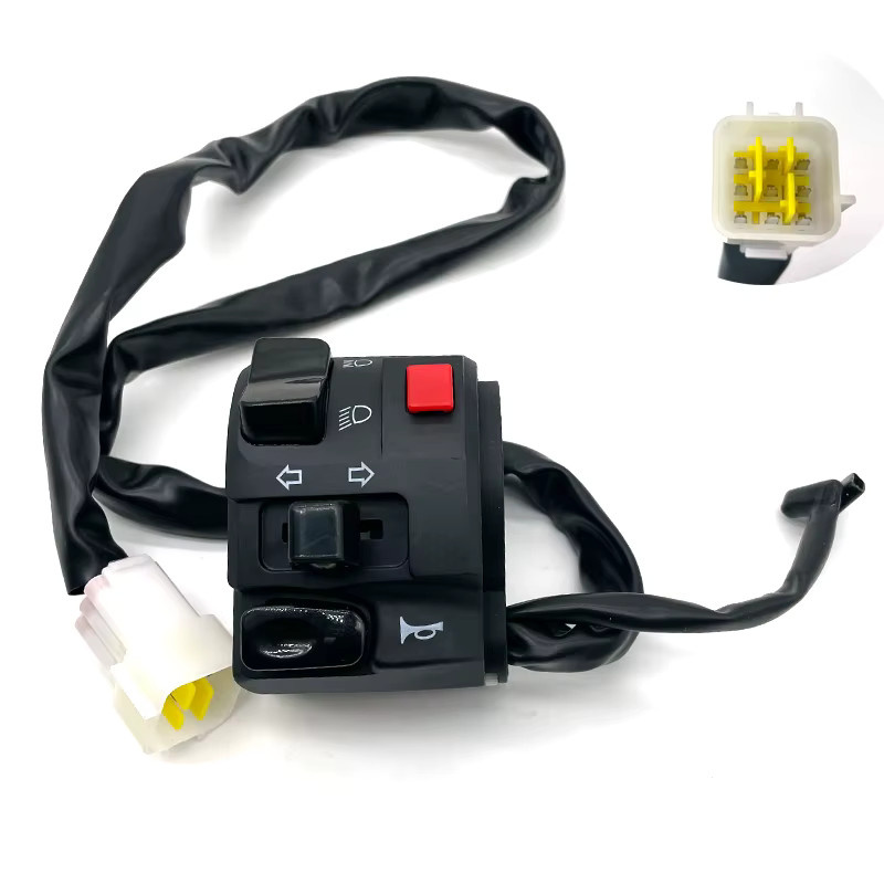 ATVUTV MOTO Motorrad Lenkerschalter für Hupe, Blinker und Warnlicht, Schwarz, 22mm - Bild 3