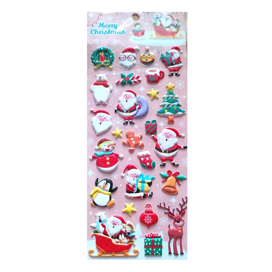 3D-EVA-Schaumstoff-Aufkleber mit Cartoon-Weihnachtsmann von Anime Worlds Store in Multicolor für DIY-Dekorationen - Bild 2