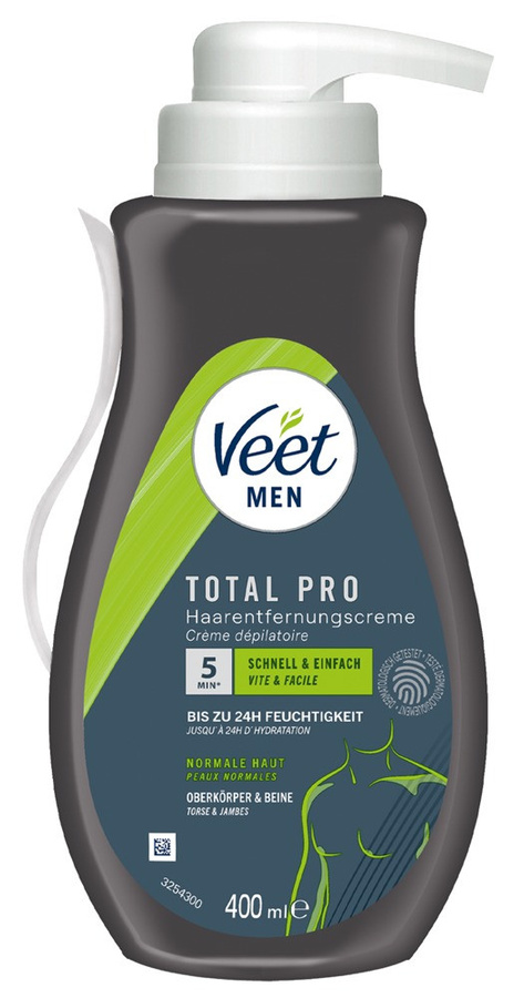 Veet Men Total Pro Enthaarungscreme, 400 ml, Herren - Bild 2