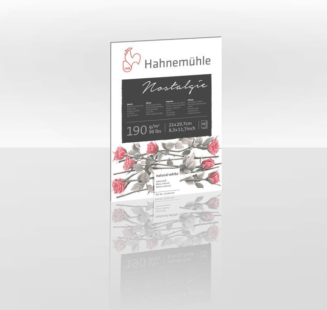 Hahnemühle Skizzenblock Nostalgie in Naturweiß, 50 Blatt A4, 190g/m² - Bild 1