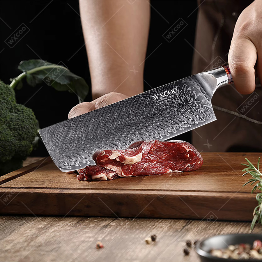 WXCOO Professionelles Damaszener Stahlmesser mit Holzbox, Japanisches Ausbeinmesser mit 67 Lagen für Obst und Gemüse - Bild 2