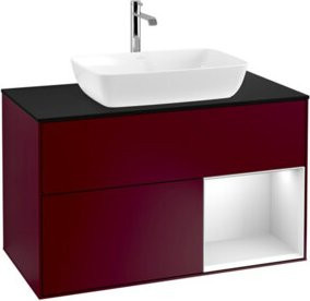 V&B Waschtischunterschrank Finion 100 Wandbeleuchtung in Weiß lackiert B/T/H: 100 x 50,1 x 50,1 cm - Bild 1