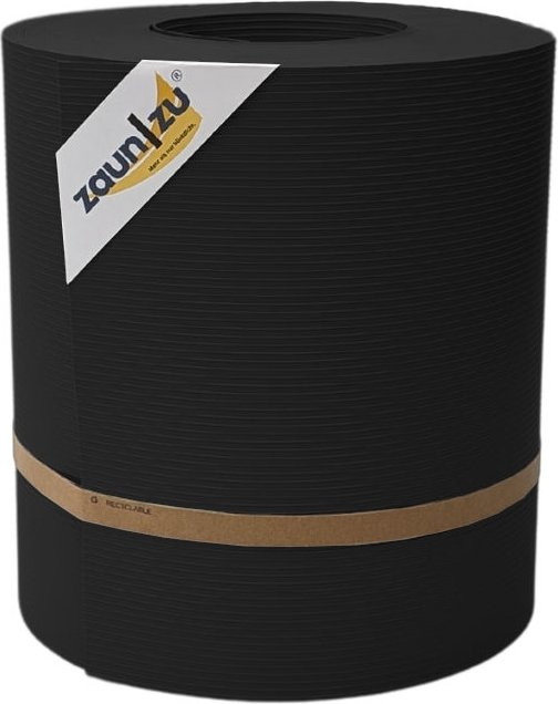 zaun zu Sichtschutzstreifen Rille Maxi für Doppelstabmatten, Schwarz, Höhe: 24 cm, Länge: 26 m - Bild 1