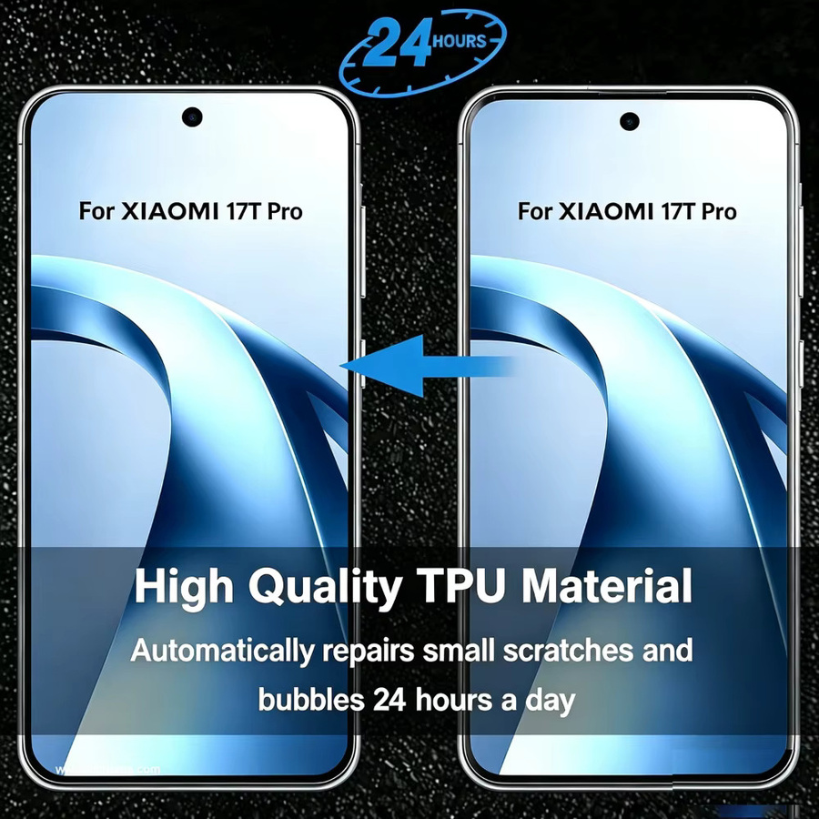 5 Stück HD Hydrogel Displayschutzfolien für Xiaomi 17T Pro 17 Pro Max Ultra 15 15T 14 14T 13T 12T 11T Pro, transparente Vollabdeckung, weiche Schutzfolien - Bild 2