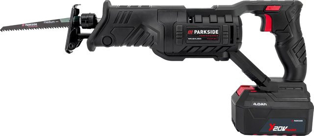 PARKSIDE PERFORMANCE 20 V Akku-Säbelsäge-Starterset PSSAP 20-Li E5 in Schwarz mit Akku und Ladegerät - Bild 1