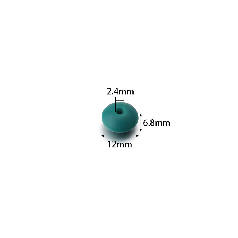 lingsai Abacus-Perlen, Silikon, 12 mm, mehrfarbig, Unisex - Bild 4